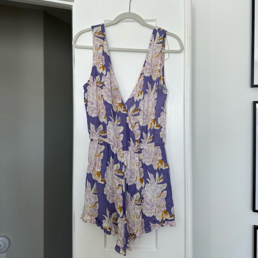 Lulus purple floral romper